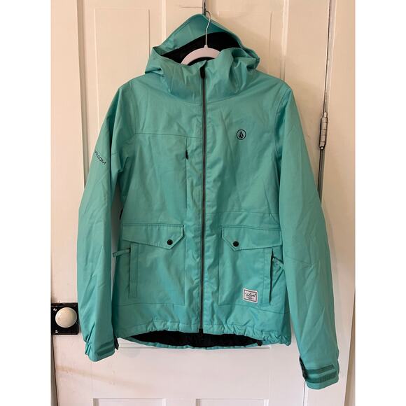 Volcom Women's Bolt Insulated Jacket medium blue teal insulated ski snowboard - Picture 1 of 6